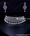 Premium Pearl and American Diamond Stone Choker Set