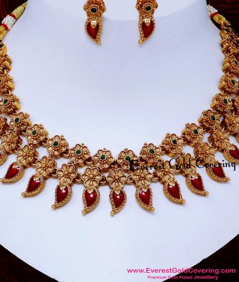 NLC1841 - Latest Antique Palakk Necklace Jewellery Set for Women