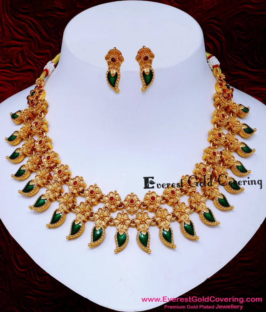 antique palakka necklace set