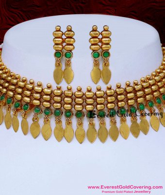 NLC1846 - Buy Antique Elakkathali Choker Necklace Set Online