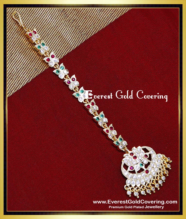 1 gram gold plated nethi chutti