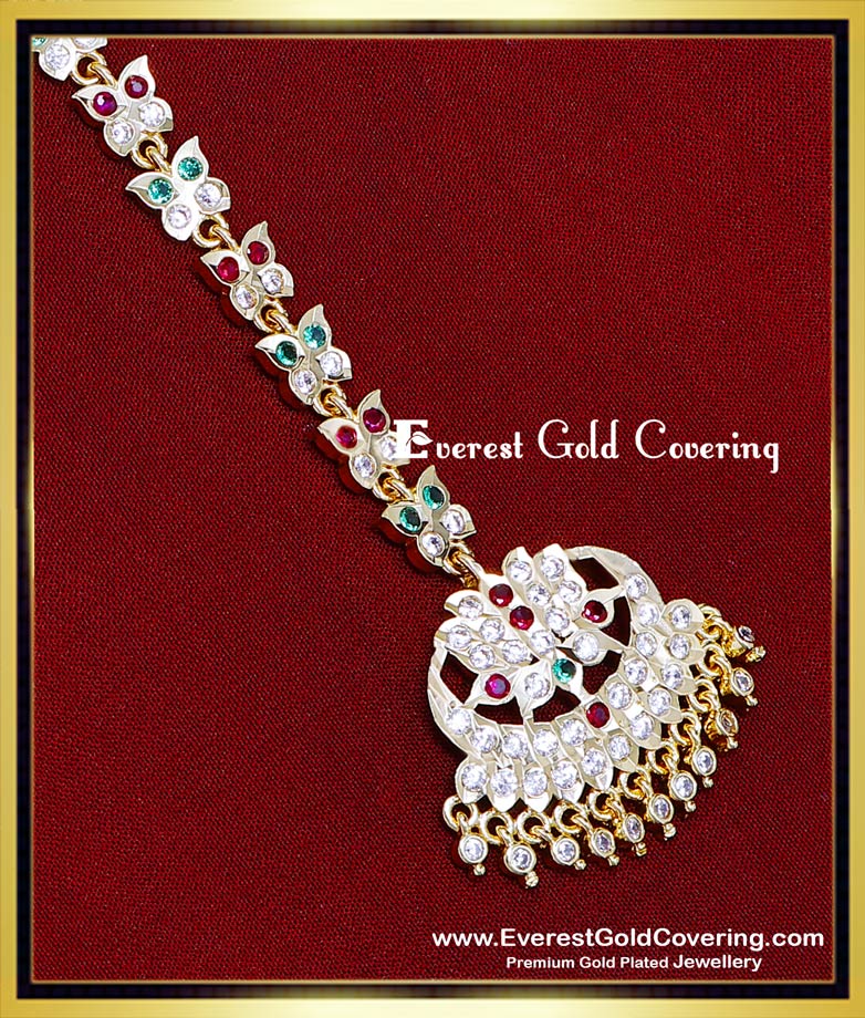 1 gram gold plated nethi chutti