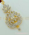 Nct099 - Elegant Party Wear Real Diamond Maang Tikka Design Modern Short Maang Tikka for Lehenga 