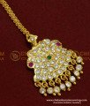 NCT112 - Traditional Impon Stone Peacock Nethi Chutti Gold Design Maang Tikka for Wedding