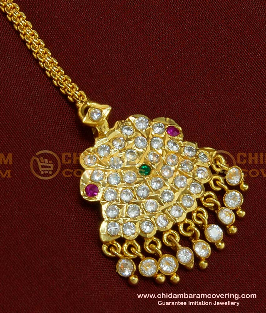 NCT112 - Traditional Impon Stone Peacock Nethi Chutti Gold Design Maang Tikka for Wedding