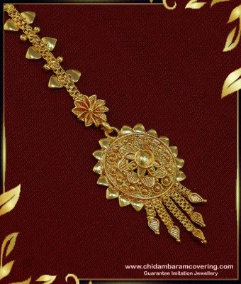 NCT173 - Attractive Flower Designs 1 Gram Gold Wedding Nethi Chutti for Women