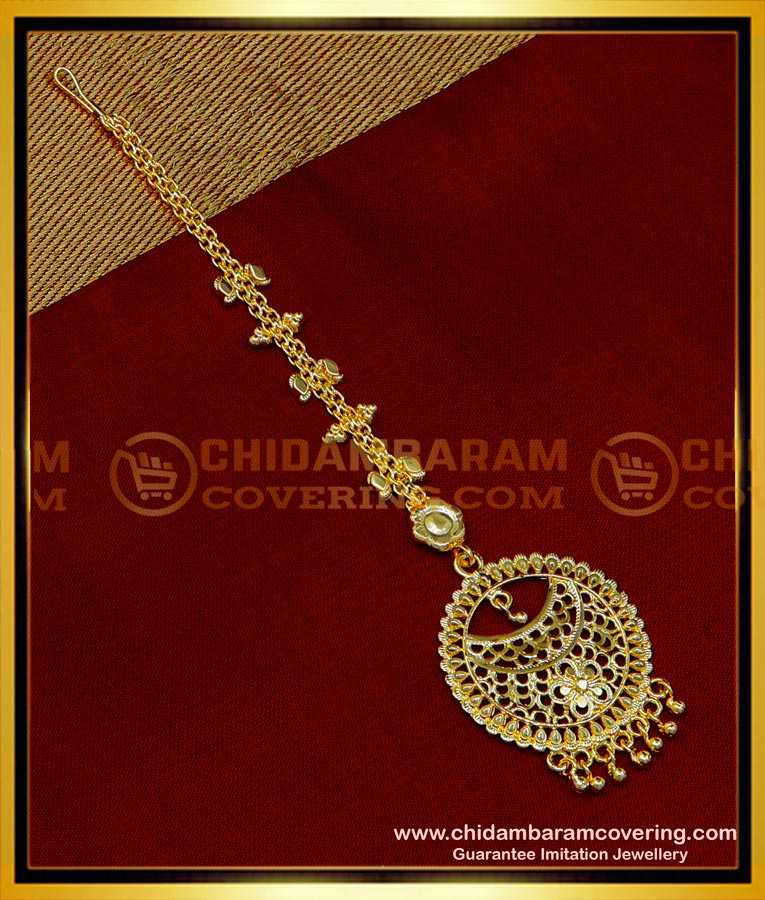  gold plated maang tikka online, bridal maang tikka,1 gram gold maang tikka design,1 gram gold maang tikka online, short maang tikka
