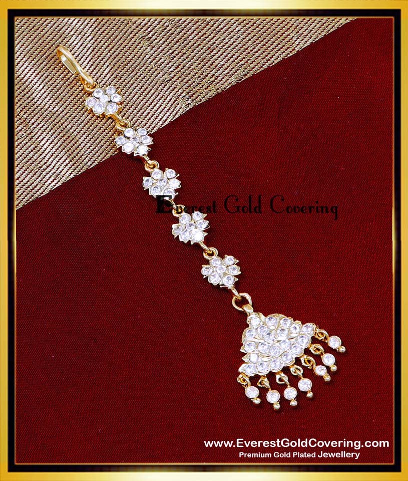 maang tikka, maang tikka gold design, maang tikka for bride, maang tikka gold, gold maang tikka design, small maang tikka, bridal maang tikka, nethichutti, nethichutti gold, nethichutti for bride, white stone maang tikka, nethichutti white stone