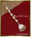 NCT375 - 1 Gram Gold Plated Stone Small Maang Tikka for Bride