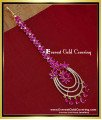 pink stone maang tikka 