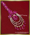pink stone maang tikka 