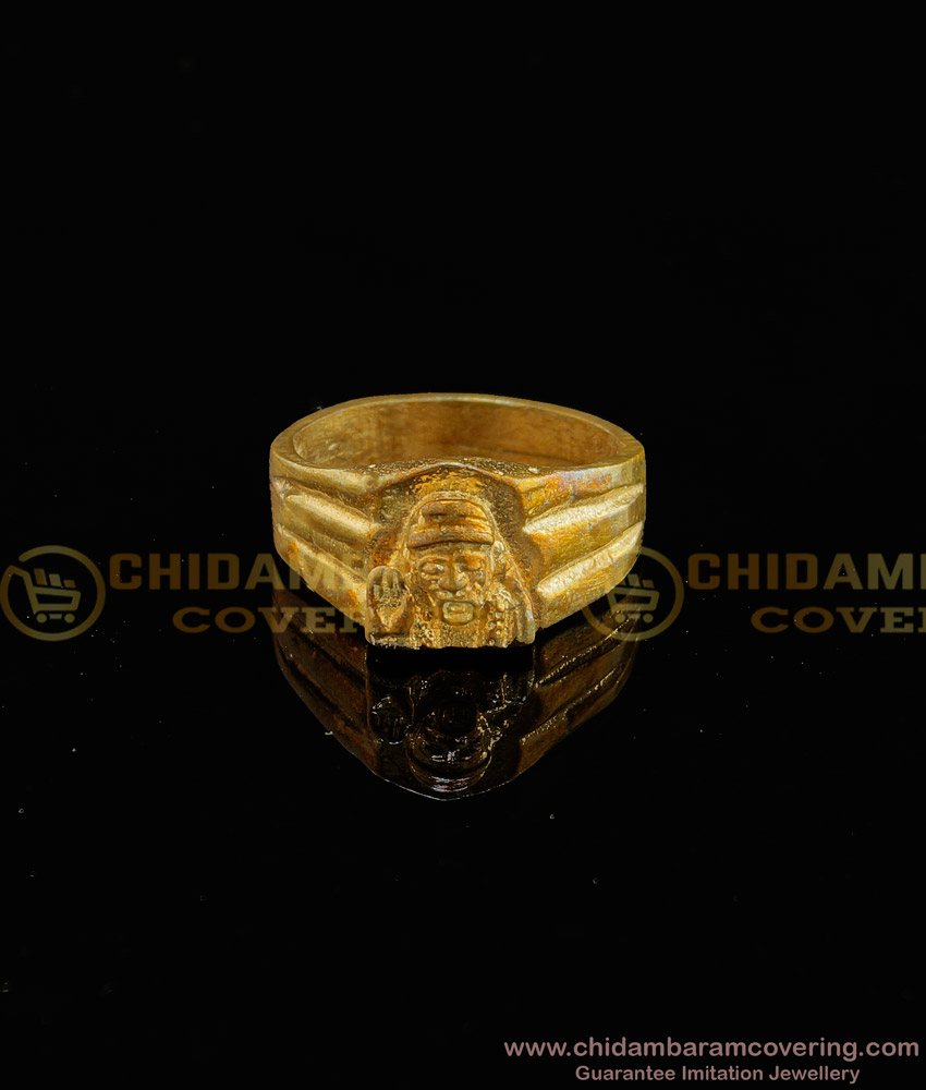 RNG039 - Pure Impon Men Sai Baba Ring Models Natural Color Daily Wear Jewellery