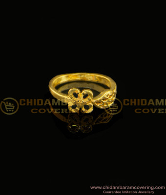 RNG099 - Floral Finger Ring Design Original Panchaloha Impon Casting Plain Ring Online