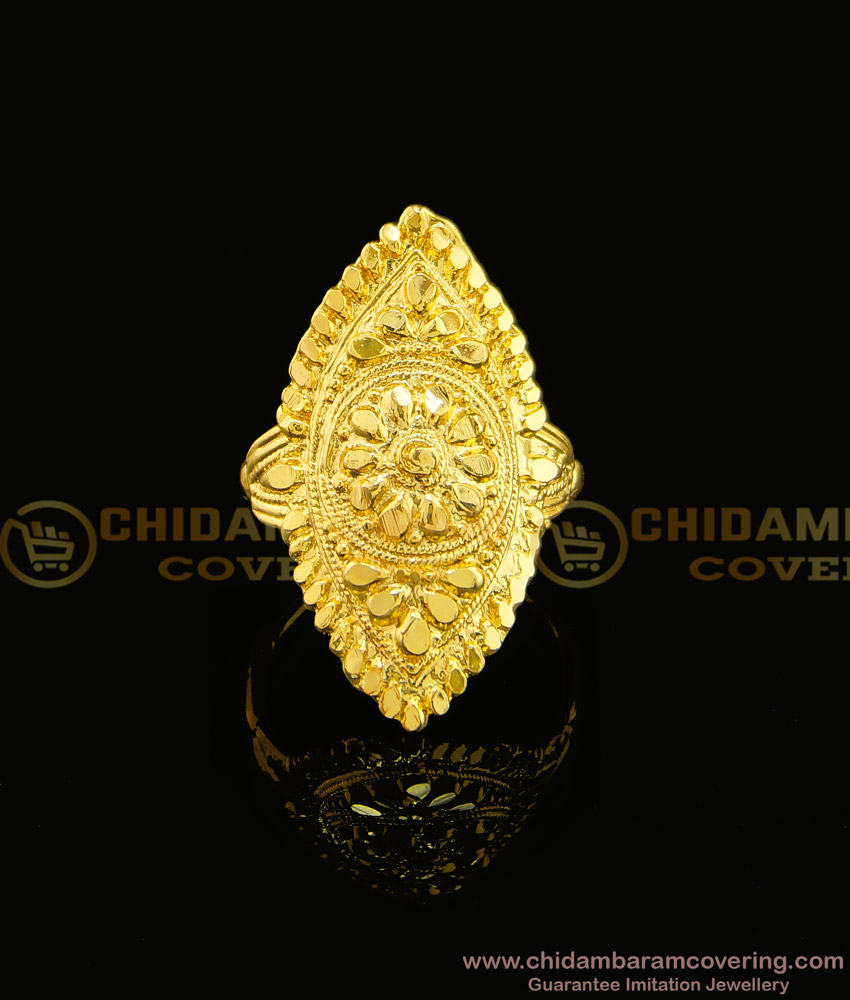 RNG112 - Beautiful Ladies Ring Design Gold Look Gold Plated Finger Rings for Wedding