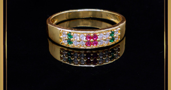 Buy Gold Design Stone Simple Stone Ring Design for Female