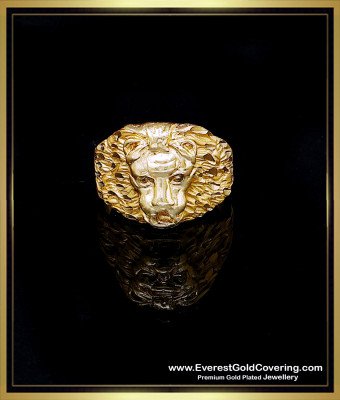 RNG521 - 2 Gram Forming Gold Long-Lasting Colour Lion Finger Ring