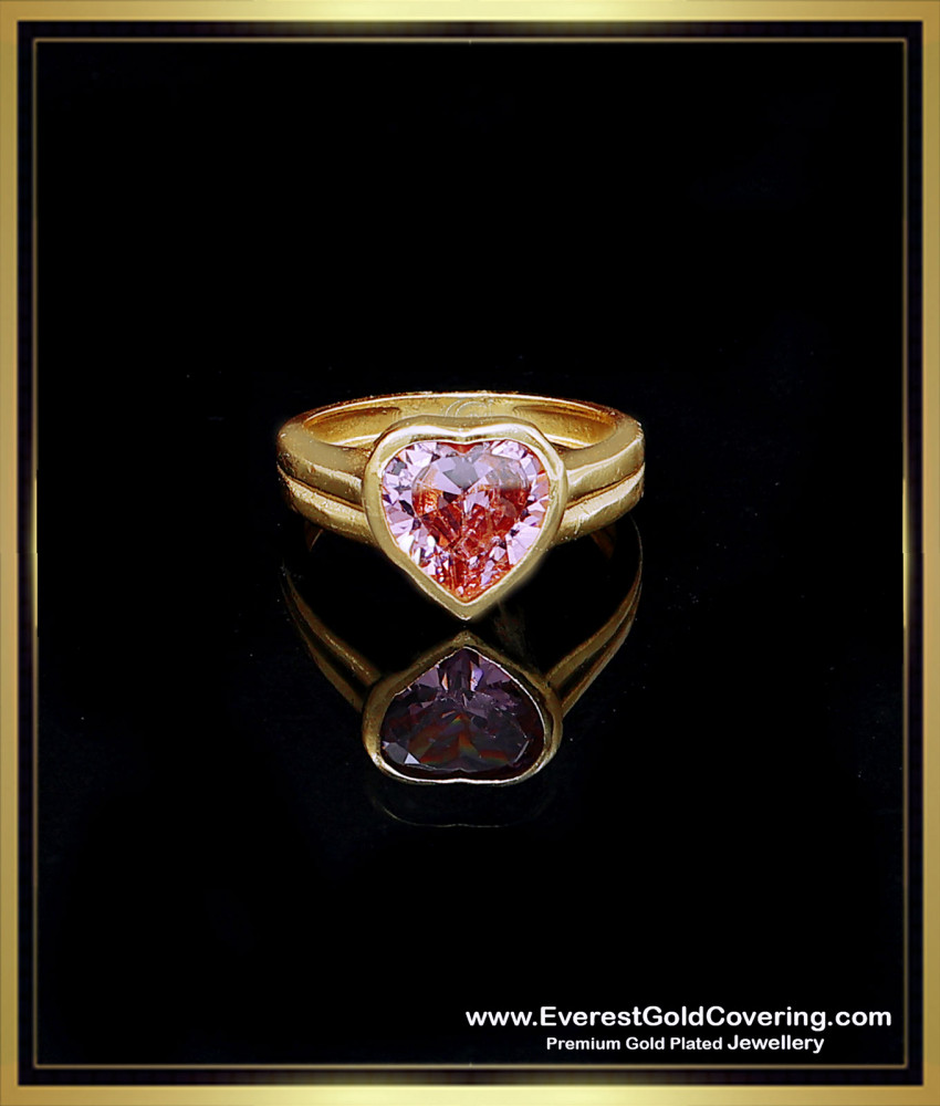 unique heart shape gold ring