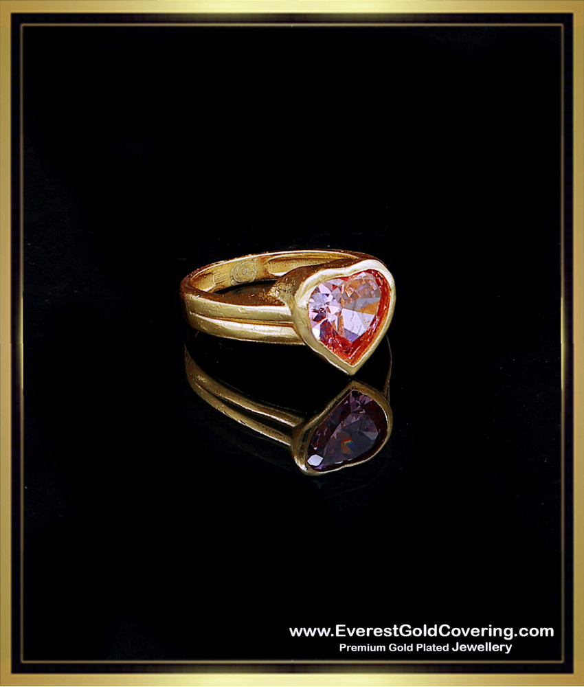 unique heart shape gold ring