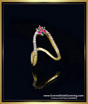 RNG548 - Elegant Daily Wear Gold Plated Modern Vanki Ring Designs