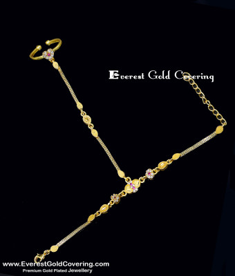RNG568 - Forming Gold Single Ring with Attached Bracelet Online