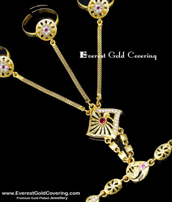 RNG573 - Bridal Wedding Ring Sets with Attached Bracelet Model