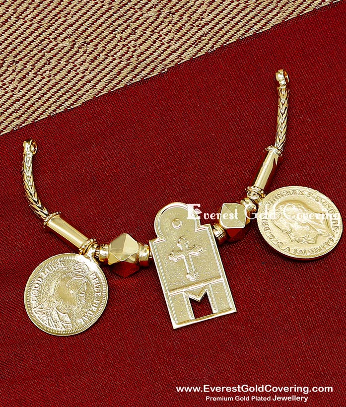TAL119 - Micro Gold Christian Wedding Cross Thali Chain Designs