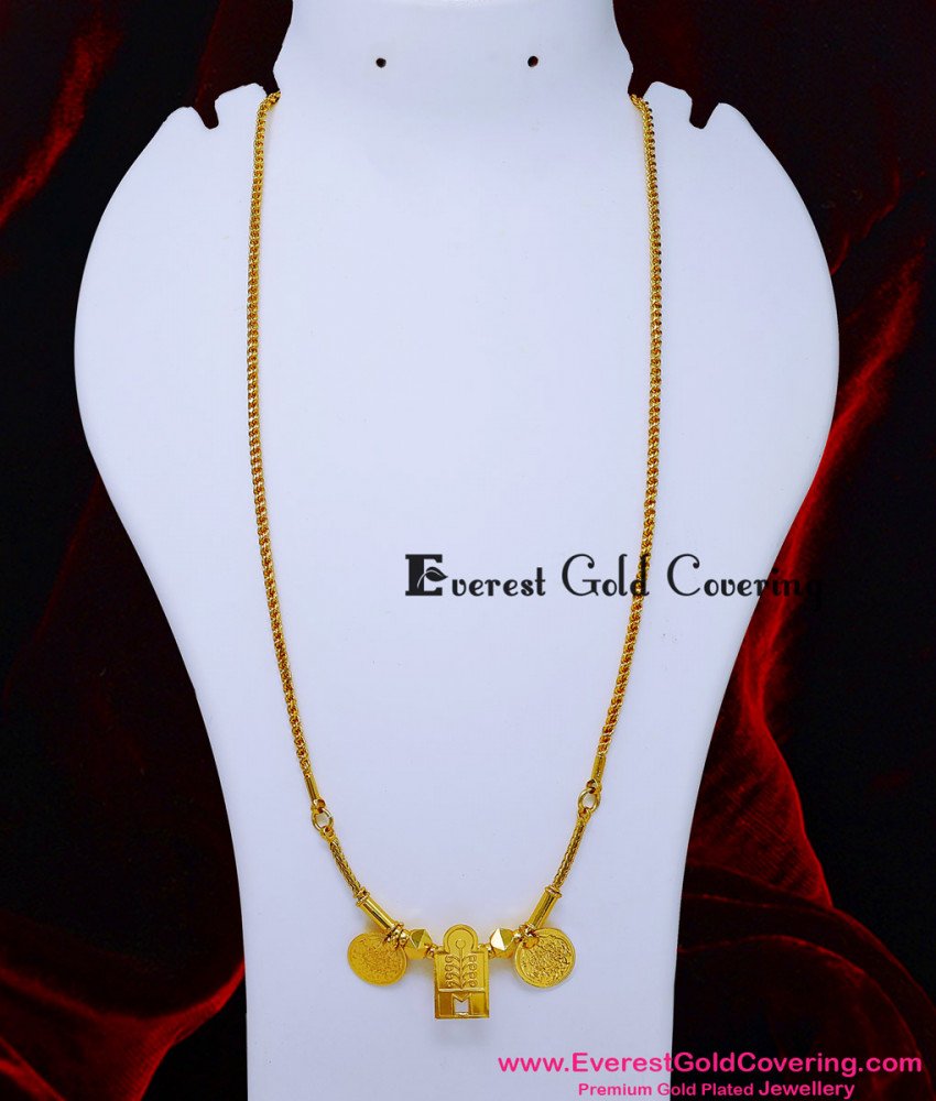 THN107 - Thirumangalyam Tamil Wedding Thulasi Thali Chain Design