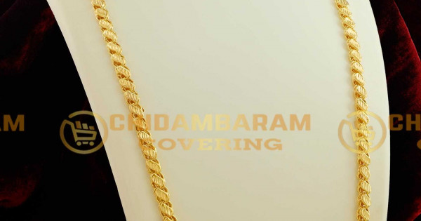 THN19-LG - 30 Inches Long Sundari Gold Plated Chain with Screw Lock ...