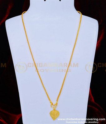 THN51-LG - 30 Inches Kerala Christian Heartin Cross Siluvai Thali Design with Chain Daily Wear One Gram Jewellery