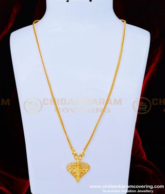 THN54-LG - 30 Inches Christian Wedding Cross Dollar Mangalyam One Gram Gold Guaranteed Thali Chain