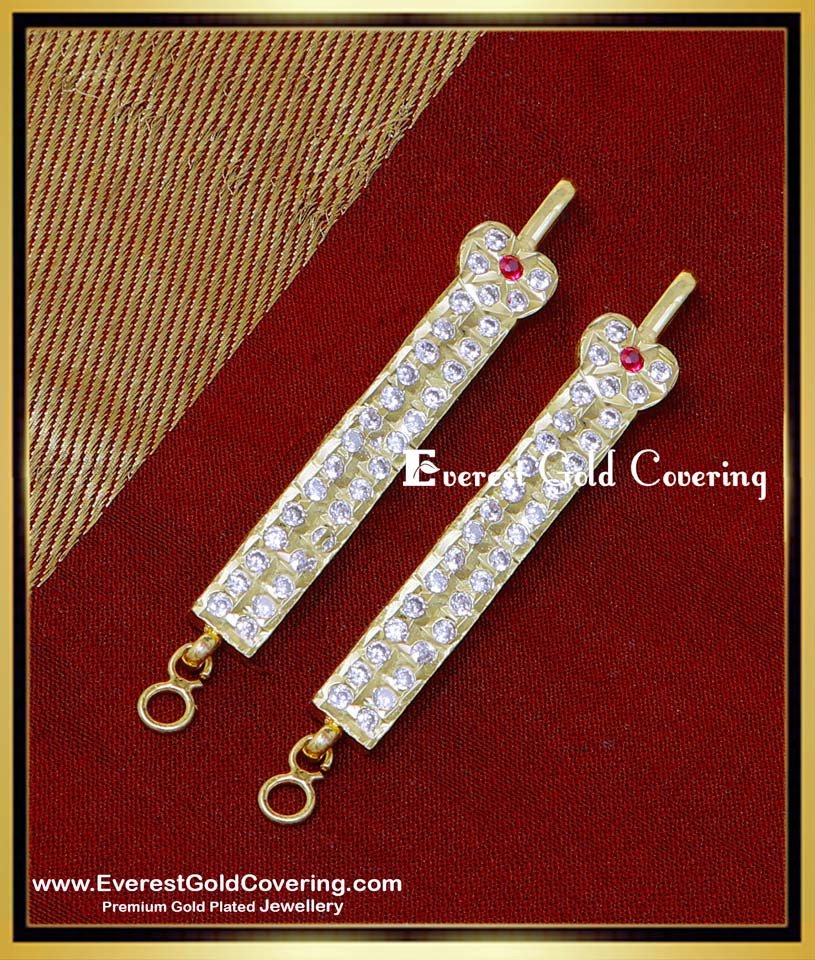 ear chain, ear chain designs, ear chain online, stone ear chain online, white stone ear chain, ear chain gold design, 1 gram gold ear chains, Mattal designs with price, mattal designs gold, gold matilu designs, matilu gold designs with price, side matilu designs