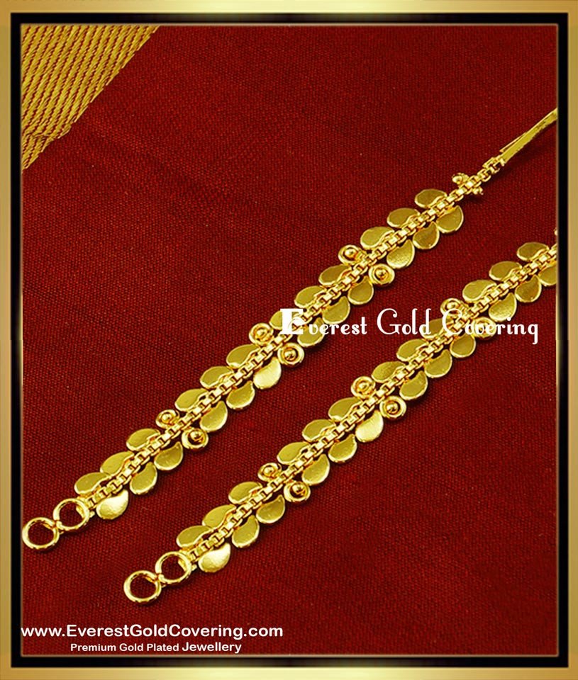 MAT039 - New Design Bridal Wear Full Leaf Side Matilu Hook Type Plain Ear Chain for Jhumkas