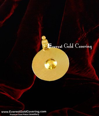 TAL66 - Andhra Plate Bottu Thali Design / Gold Plated Traditional Single Bottu Pustelu Buy Online