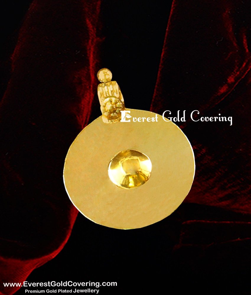 TAL66 - Andhra Plate Bottu Thali Design / Gold Plated Traditional Single Bottu Pustelu Buy Online