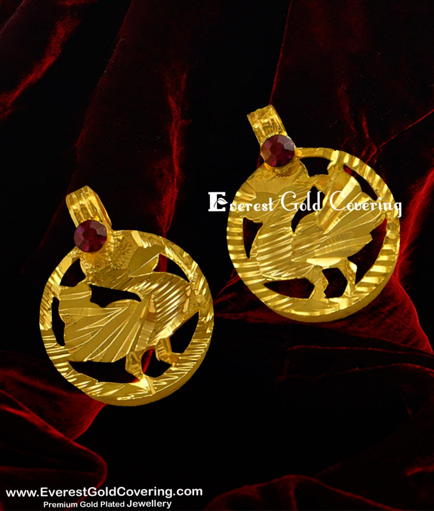 TAL67 - Annapachi Thali Coin Design | Gold Plated Red Stoned Annam thali Coin Buy Online
