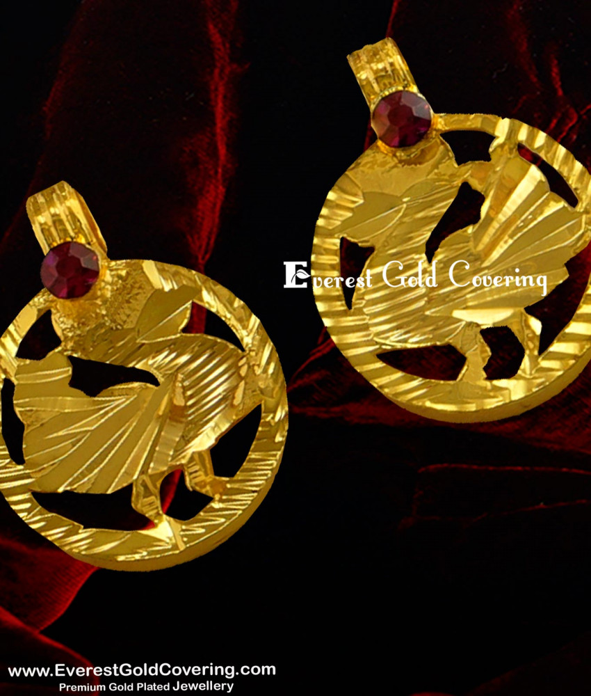 TAL67 - Annapachi Thali Coin Design | Gold Plated Red Stoned Annam thali Coin Buy Online