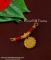 TAL40 - Gold Beads and Coral Lakshmi Coin Mangalsutra for Women | Coral Mangalsutra Online