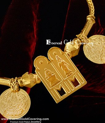 TAL09 - Gold Plated Thali Set Meenakshi Sundareshwar Thali Lakshmi Kasu Mangalsutra Design