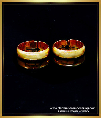 TRG1452 - Impon Plain Gold Toe Ring Regular Use Metti Design Gold